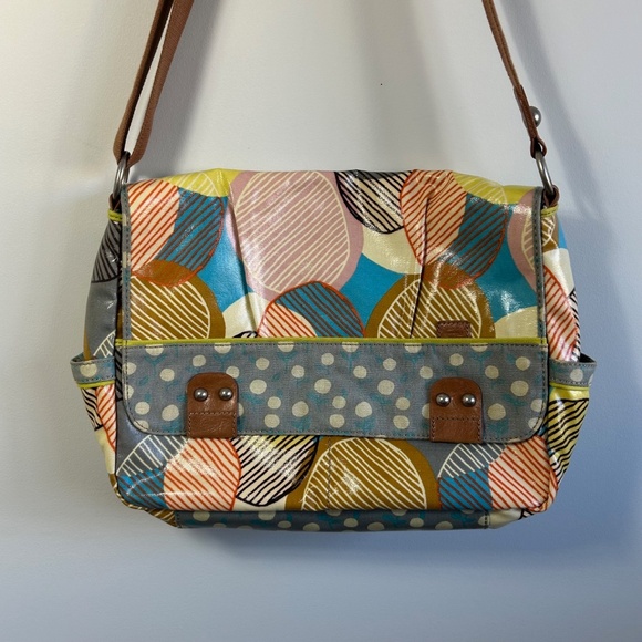 Vintage Fossil Keeper coated canvas messenger bag, multicolour - Picture 2 of 12